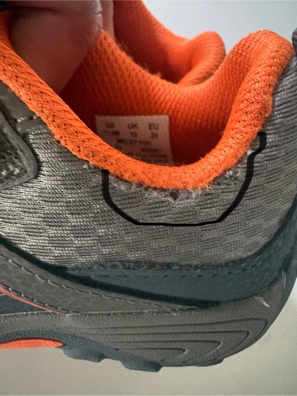 Merrell Kids Gray and Orange Slip-On Athletic Sneakers